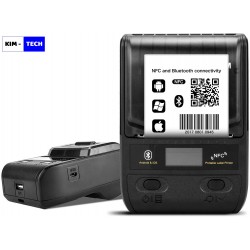 Bezprzewodowa i przewodowa przenośna Bluetooth NFC USB mini drukarka termiczna do etykiet kieszonkowa 1D 2D QR 2