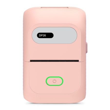 Bluetooth różowa mini drukarka termiczna 50mm Windows Android 203 dpi